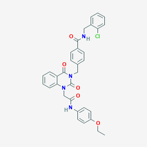 N-(2-chlorobenzyl)-4-((1-(2-((4-ethoxyphenyl)amino)-2-oxoethyl)-2,4-dioxo-1,2-dihydroquinazolin-3(4H)-yl)methyl)benzamide