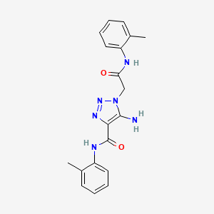 molecular formula C19H20N6O2 B11429807 5-amino-N-(2-methylphenyl)-1-{[(2-methylphenyl)carbamoyl]methyl}-1H-1,2,3-triazole-4-carboxamide 