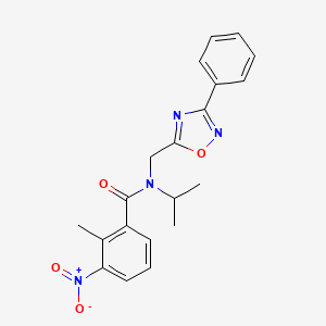 2-methyl-3-nitro-N-[(3-phenyl-1,2,4-oxadiazol-5-yl)methyl]-N-(propan-2-yl)benzamide