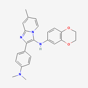 N-(2,3-dihydro-1,4-benzodioxin-6-yl)-2-[4-(dimethylamino)phenyl]-7-methylimidazo[1,2-a]pyridin-3-amine