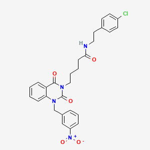 N-(4-chlorophenethyl)-5-(1-(3-nitrobenzyl)-2,4-dioxo-1,2-dihydroquinazolin-3(4H)-yl)pentanamide