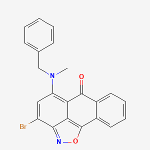 molecular formula C22H15BrN2O2 B11429854 5-[benzyl(methyl)amino]-3-bromo-6H-anthra[1,9-cd]isoxazol-6-one 