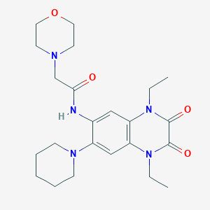 N-[1,4-diethyl-2,3-dioxo-7-(piperidin-1-yl)-1,2,3,4-tetrahydroquinoxalin-6-yl]-2-(morpholin-4-yl)acetamide