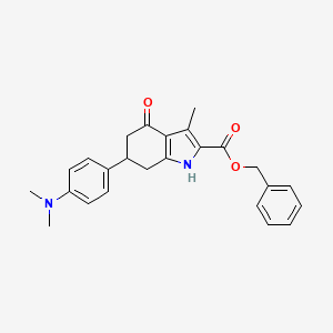 benzyl 6-[4-(dimethylamino)phenyl]-3-methyl-4-oxo-4,5,6,7-tetrahydro-1H-indole-2-carboxylate