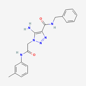 5-amino-N-benzyl-1-{[(3-methylphenyl)carbamoyl]methyl}-1H-1,2,3-triazole-4-carboxamide