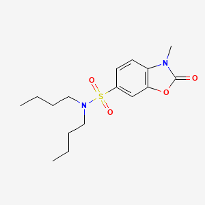 6-Benzoxazolesulfonamide, N,N-dibutyl-2,3-dihydro-3-methyl-2-oxo-