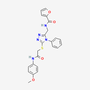 N-{[5-({[(4-Methoxyphenyl)carbamoyl]methyl}sulfanyl)-4-phenyl-4H-1,2,4-triazol-3-YL]methyl}furan-2-carboxamide