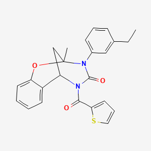 3-(3-ethylphenyl)-2-methyl-5-(2-thienylcarbonyl)-2,3,5,6-tetrahydro-4H-2,6-methano-1,3,5-benzoxadiazocin-4-one