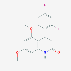 molecular formula C17H15F2NO3 B11430057 4-(2,4-difluorophenyl)-5,7-dimethoxy-3,4-dihydroquinolin-2(1H)-one 