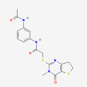 N-(3-acetamidophenyl)-2-((3-methyl-4-oxo-3,4,6,7-tetrahydrothieno[3,2-d]pyrimidin-2-yl)thio)acetamide