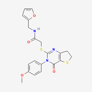 N-(furan-2-ylmethyl)-2-((3-(4-methoxyphenyl)-4-oxo-3,4,6,7-tetrahydrothieno[3,2-d]pyrimidin-2-yl)thio)acetamide