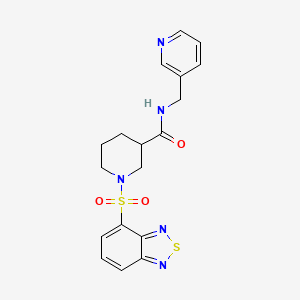 molecular formula C18H19N5O3S2 B11430080 1-(2,1,3-benzothiadiazol-4-ylsulfonyl)-N-(pyridin-3-ylmethyl)piperidine-3-carboxamide 