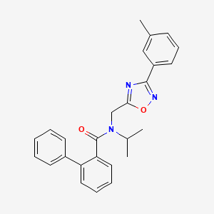 N-{[3-(3-methylphenyl)-1,2,4-oxadiazol-5-yl]methyl}-N-(propan-2-yl)biphenyl-2-carboxamide