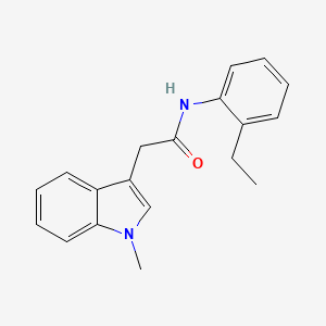 molecular formula C19H20N2O B11430117 N-(2-ethylphenyl)-2-(1-methyl-1H-indol-3-yl)acetamide 