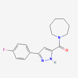 1-[3-(4-Fluorophenyl)-1H-pyrazole-5-carbonyl]azepane