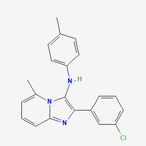 2-(3-chlorophenyl)-5-methyl-N-(4-methylphenyl)imidazo[1,2-a]pyridin-3-amine