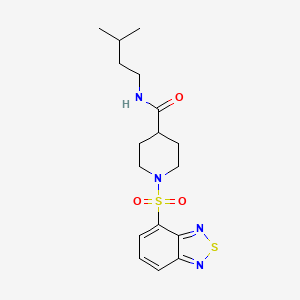 1-(2,1,3-benzothiadiazol-4-ylsulfonyl)-N-(3-methylbutyl)piperidine-4-carboxamide