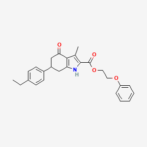 2-phenoxyethyl 6-(4-ethylphenyl)-3-methyl-4-oxo-4,5,6,7-tetrahydro-1H-indole-2-carboxylate