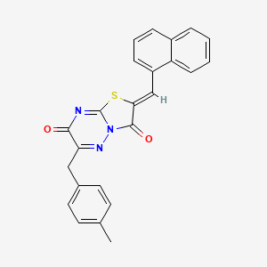 molecular formula C24H17N3O2S B11430215 (2Z)-6-(4-methylbenzyl)-2-(naphthalen-1-ylmethylidene)-7H-[1,3]thiazolo[3,2-b][1,2,4]triazine-3,7(2H)-dione 