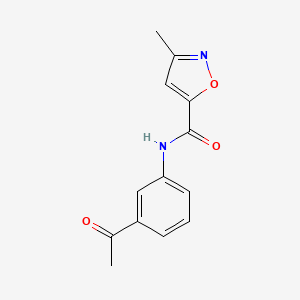 molecular formula C13H12N2O3 B11430225 N-(3-acetylphenyl)-3-methyl-1,2-oxazole-5-carboxamide 