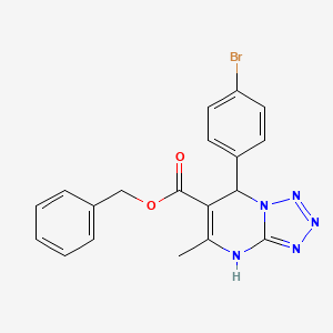 molecular formula C19H16BrN5O2 B11430256 Benzyl 7-(4-bromophenyl)-5-methyl-4,7-dihydrotetrazolo[1,5-a]pyrimidine-6-carboxylate 