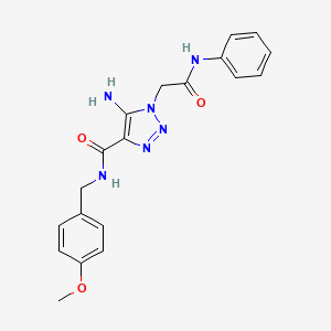 5-amino-N-(4-methoxybenzyl)-1-[2-oxo-2-(phenylamino)ethyl]-1H-1,2,3-triazole-4-carboxamide