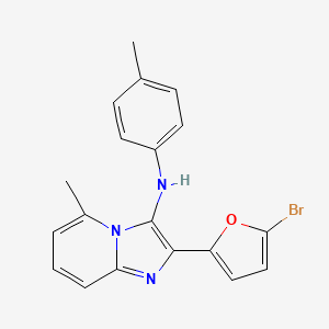 molecular formula C19H16BrN3O B11430327 2-(5-bromofuran-2-yl)-5-methyl-N-(4-methylphenyl)imidazo[1,2-a]pyridin-3-amine 