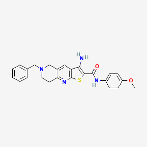 3-amino-6-benzyl-N-(4-methoxyphenyl)-5,6,7,8-tetrahydrothieno[2,3-b][1,6]naphthyridine-2-carboxamide