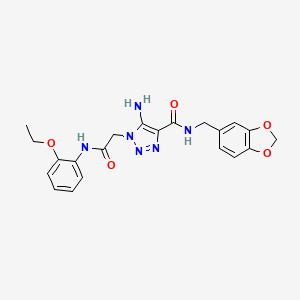 5-amino-N-[(2H-1,3-benzodioxol-5-yl)methyl]-1-{[(2-ethoxyphenyl)carbamoyl]methyl}-1H-1,2,3-triazole-4-carboxamide