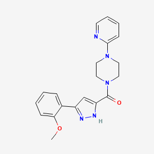 1-[3-(2-Methoxyphenyl)-1H-pyrazole-5-carbonyl]-4-(pyridin-2-YL)piperazine