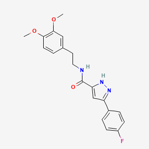 N-[2-(3,4-dimethoxyphenyl)ethyl]-3-(4-fluorophenyl)-1H-pyrazole-5-carboxamide