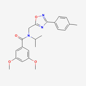 3,5-dimethoxy-N-{[3-(4-methylphenyl)-1,2,4-oxadiazol-5-yl]methyl}-N-(propan-2-yl)benzamide