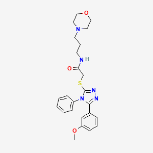 2-{[5-(3-methoxyphenyl)-4-phenyl-4H-1,2,4-triazol-3-yl]sulfanyl}-N-[3-(morpholin-4-yl)propyl]acetamide