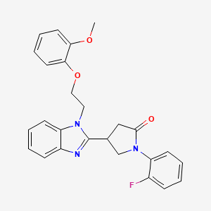 1-(2-fluorophenyl)-4-{1-[2-(2-methoxyphenoxy)ethyl]-1H-benzimidazol-2-yl}pyrrolidin-2-one