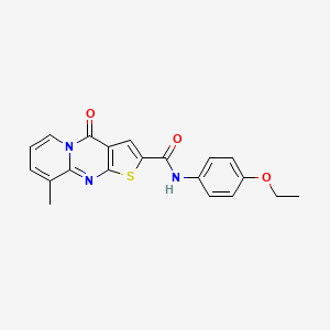 molecular formula C20H17N3O3S B11430416 N-(4-ethoxyphenyl)-9-methyl-4-oxo-4H-pyrido[1,2-a]thieno[2,3-d]pyrimidine-2-carboxamide 