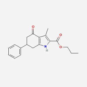 propyl 3-methyl-4-oxo-6-phenyl-4,5,6,7-tetrahydro-1H-indole-2-carboxylate