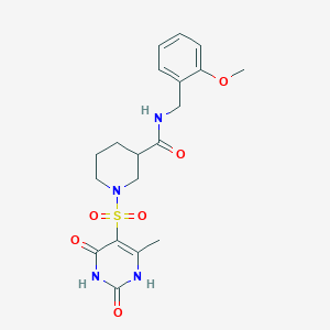 molecular formula C19H24N4O6S B11430428 N-(2-methoxybenzyl)-1-[(6-methyl-2,4-dioxo-1,2,3,4-tetrahydropyrimidin-5-yl)sulfonyl]piperidine-3-carboxamide 