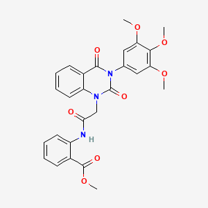 Methyl 2-{2-[2,4-dioxo-3-(3,4,5-trimethoxyphenyl)-1,2,3,4-tetrahydroquinazolin-1-yl]acetamido}benzoate