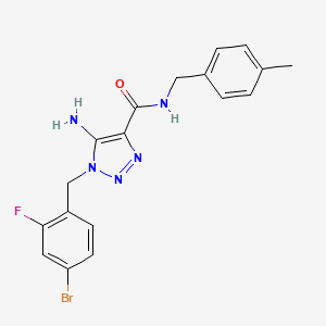 molecular formula C18H17BrFN5O B11430474 5-amino-1-(4-bromo-2-fluorobenzyl)-N-(4-methylbenzyl)-1H-1,2,3-triazole-4-carboxamide 