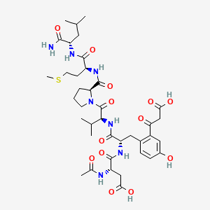 B1143050 AC-Asp-tyr(2-malonyl)-val-pro-met-leu-NH2 CAS No. 168135-79-3