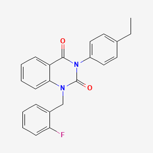 molecular formula C23H19FN2O2 B11430509 3-(4-Ethylphenyl)-1-[(2-fluorophenyl)methyl]-1,2,3,4-tetrahydroquinazoline-2,4-dione 