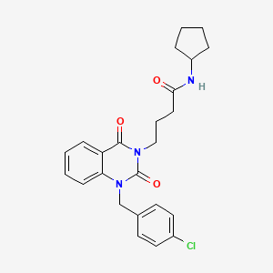 4-[1-(4-chlorobenzyl)-2,4-dioxo-1,4-dihydroquinazolin-3(2H)-yl]-N-cyclopentylbutanamide