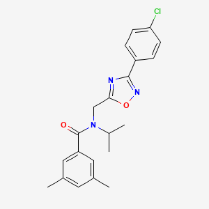 N-{[3-(4-chlorophenyl)-1,2,4-oxadiazol-5-yl]methyl}-3,5-dimethyl-N-(propan-2-yl)benzamide