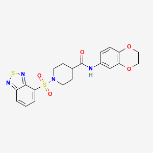 1-(2,1,3-benzothiadiazol-4-ylsulfonyl)-N-(2,3-dihydro-1,4-benzodioxin-6-yl)piperidine-4-carboxamide