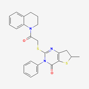 2-((2-(3,4-dihydroquinolin-1(2H)-yl)-2-oxoethyl)thio)-6-methyl-3-phenyl-6,7-dihydrothieno[3,2-d]pyrimidin-4(3H)-one