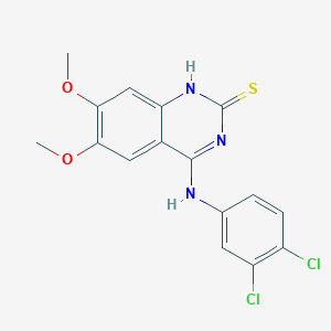 4-[(3,4-Dichlorophenyl)amino]-6,7-dimethoxy-1,2-dihydroquinazoline-2-thione