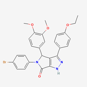 5-(4-bromophenyl)-4-(3,4-dimethoxyphenyl)-3-(4-ethoxyphenyl)-4,5-dihydropyrrolo[3,4-c]pyrazol-6(1H)-one