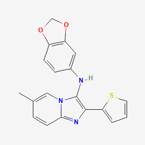 N-(1,3-benzodioxol-5-yl)-6-methyl-2-(thiophen-2-yl)imidazo[1,2-a]pyridin-3-amine