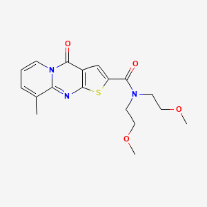 N,N-bis(2-methoxyethyl)-9-methyl-4-oxo-4H-pyrido[1,2-a]thieno[2,3-d]pyrimidine-2-carboxamide