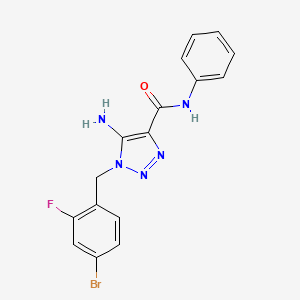 5-amino-1-(4-bromo-2-fluorobenzyl)-N-phenyl-1H-1,2,3-triazole-4-carboxamide